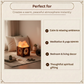 Himalayan Salt Lamp – Sacred Mandala Wooden Crystal Glow Lamp