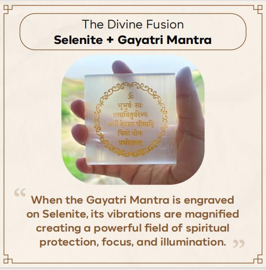 Selenite Crystal Gayatri Mantra For Spiritual Growth and Enlightenment