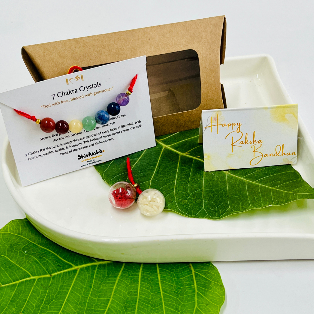 7 Chakra Healing Crystal Rakhi for Balance, Energy & Protection