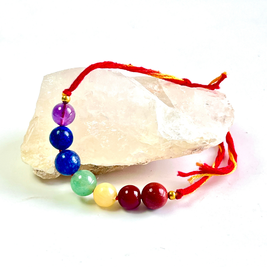 7 Chakra Healing Crystal Rakhi for Balance, Energy & Protection
