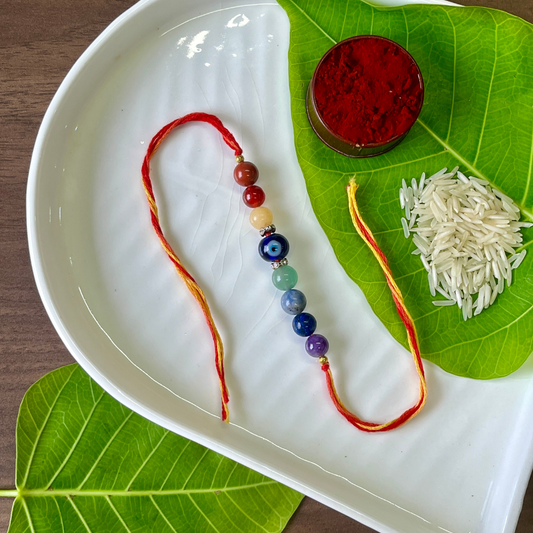 7 Chakra Rakhi with Evil Eye – Protection & Energy Balance