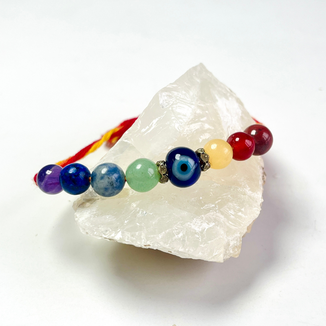 7 Chakra Rakhi with Evil Eye – Protection & Energy Balance