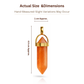 Orange Carnelian Crystal Pendant with Gold-Tone Chain