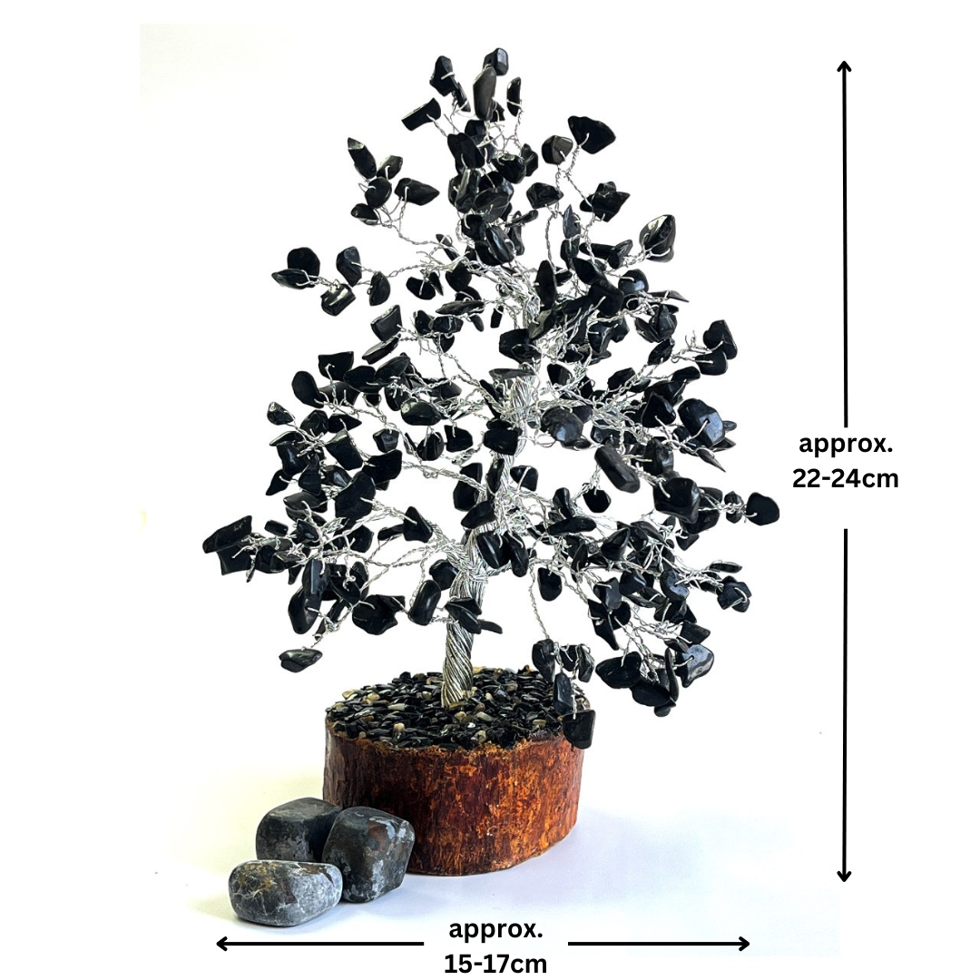 Black Tourmaline Crystal Tree For Protection, Grounding & Energy Cleansing