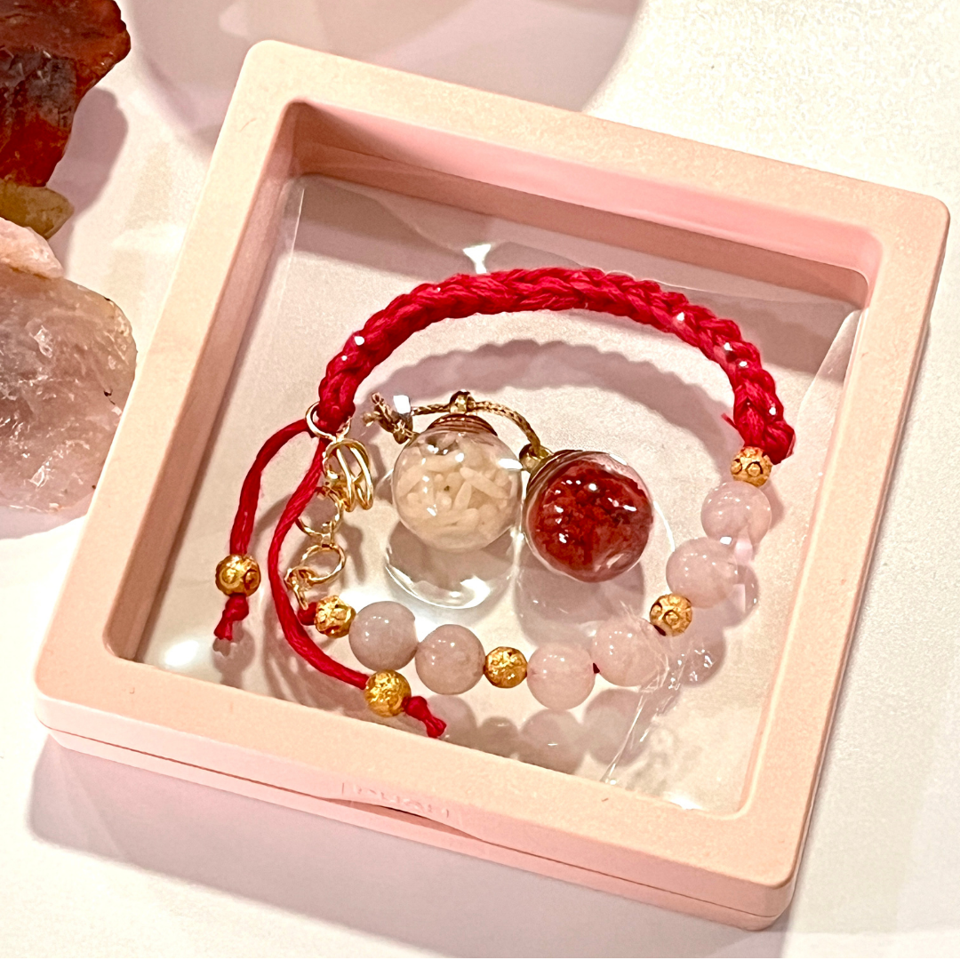 Rose Quartz Bracelet Rakhi for Love & Harmony