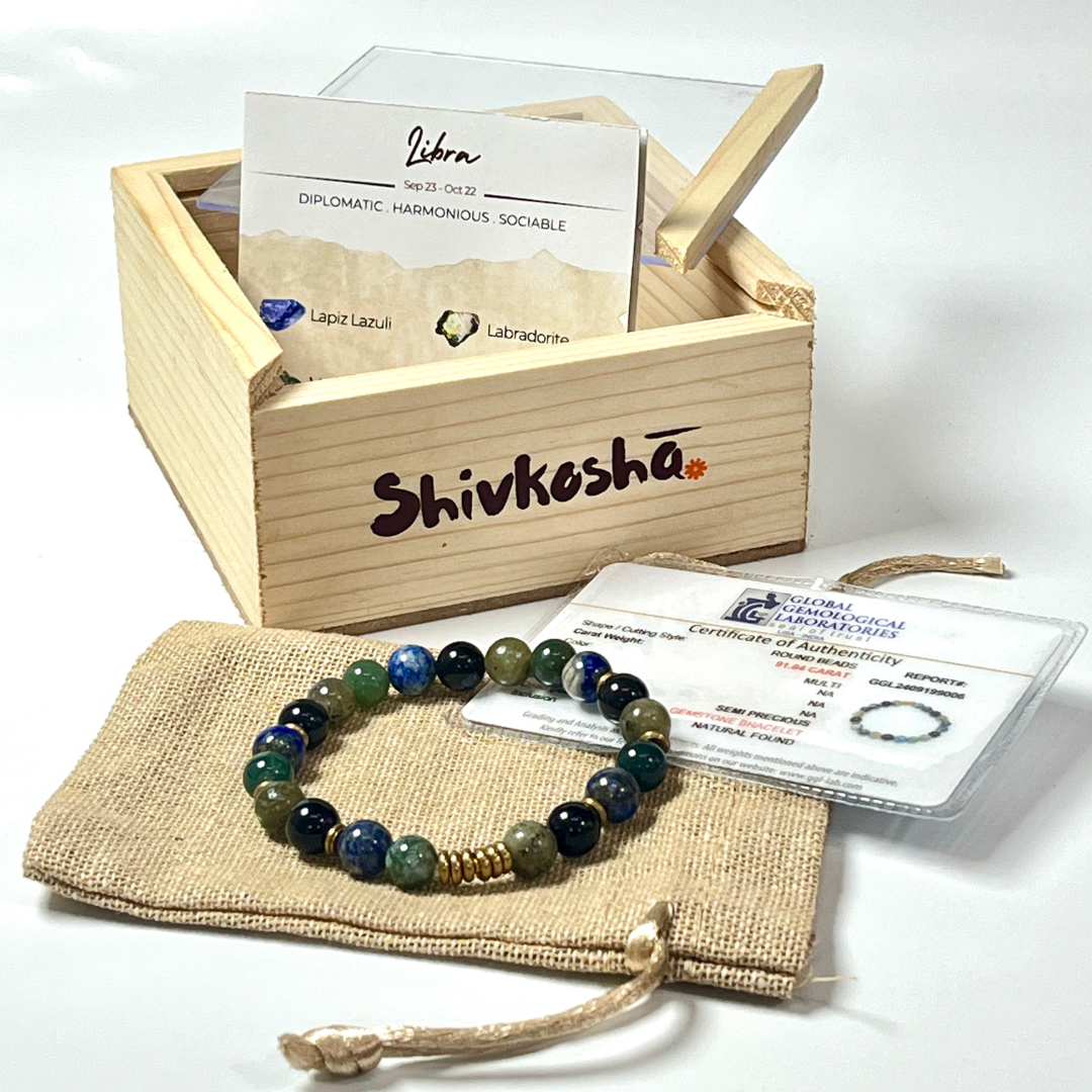 Libra Zodiac Gemstone Bracelet