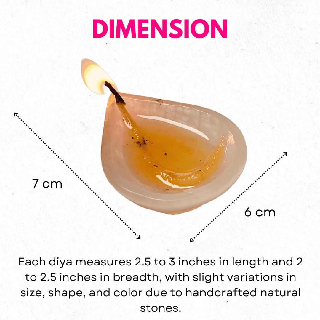 Rose Quartz Diya – Soothing Glow for Love, Healing, and Harmony