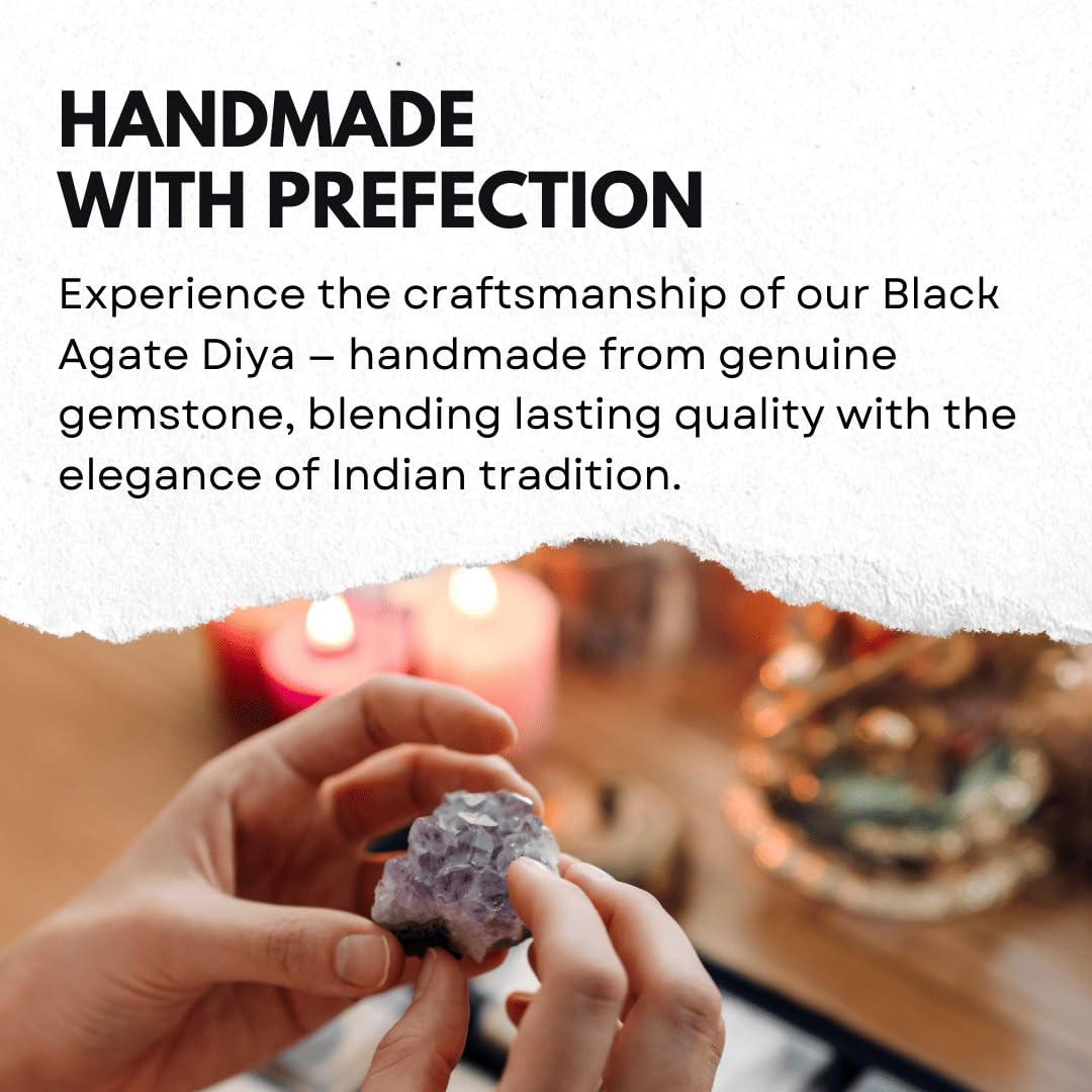 Black Agate Lamp – Elegance, Protection, and Grounding Energy for Your Space