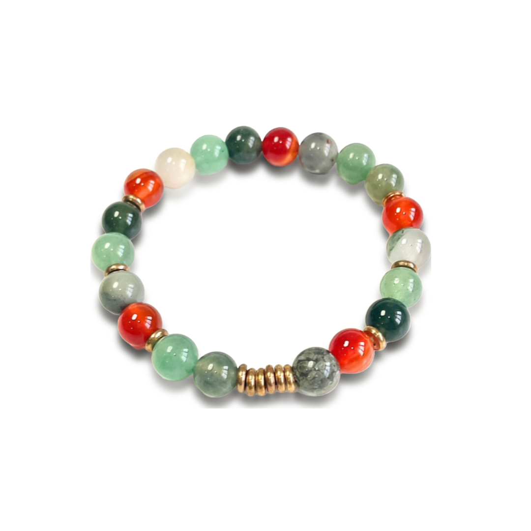 Aries Zodiac Gemstone Bracelet