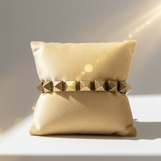 Gold Pyrite Bracelet – Wealth Attraction, Confidence & Protection Crystal Bracelet