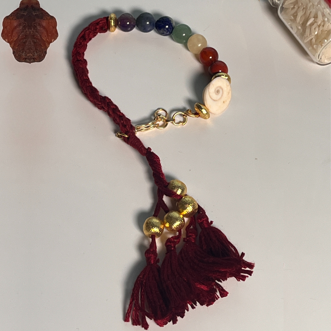 Designer 7 Chakra Bracelet Lumba For Chakra Balancing & Protection