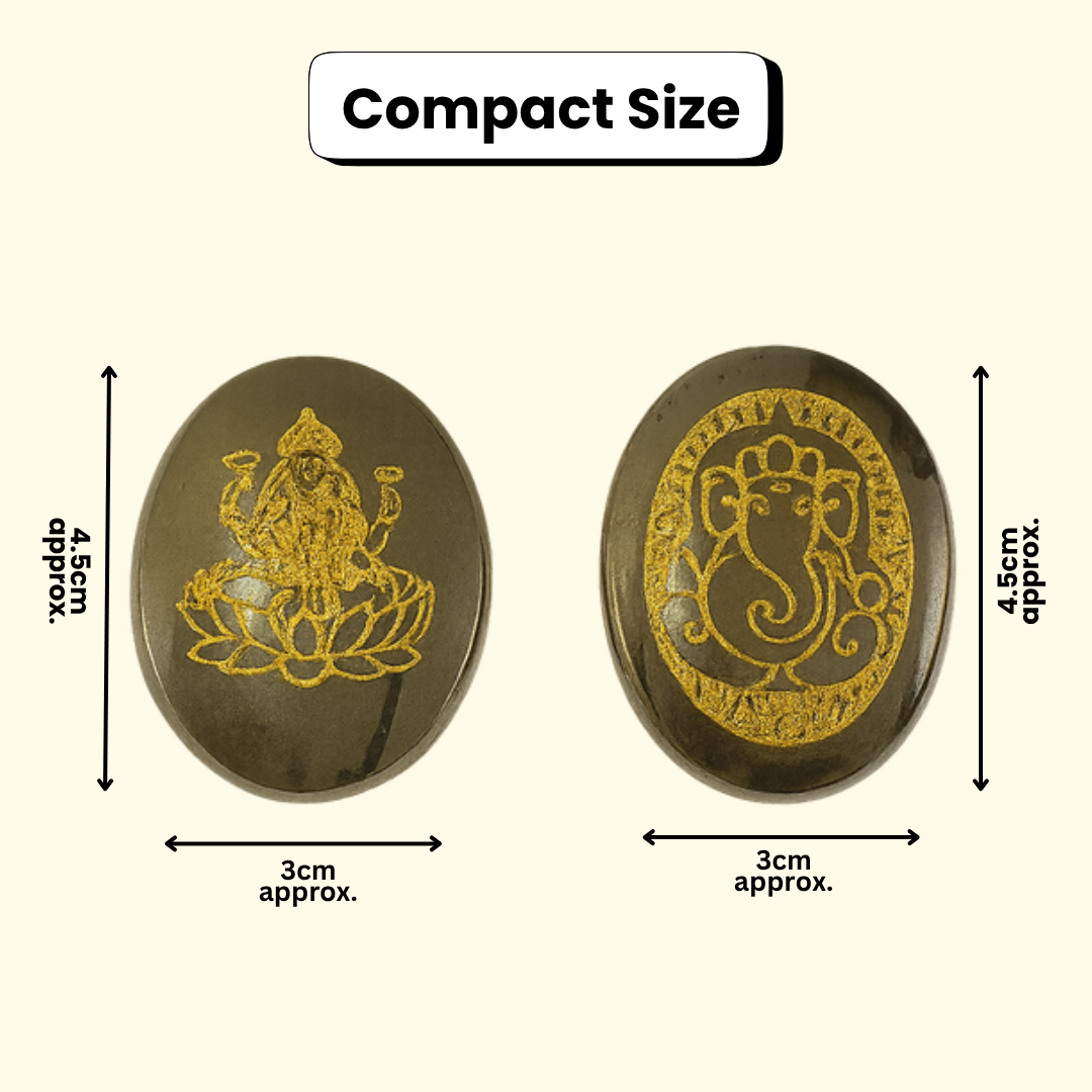 Pyrite Lakshmiji & Ganeshji Coin Set