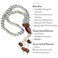 Aura Quartz Japa Mala For Energy Alignment, Positivity & spiritual Awakening (54 beads)