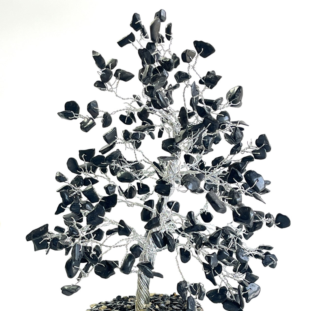 Black Tourmaline Crystal Tree For Protection, Grounding & Energy Cleansing