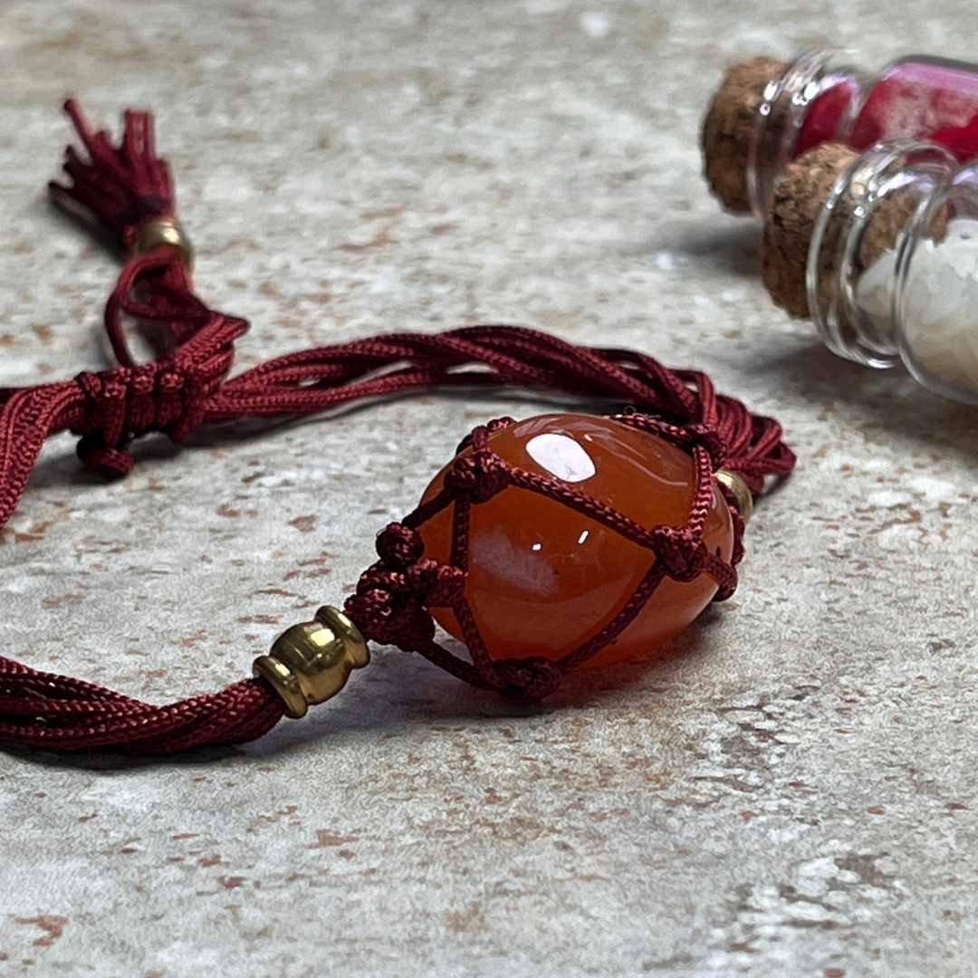 Orange Carnelian Bracelet Rakhi for Creativity & Motivation