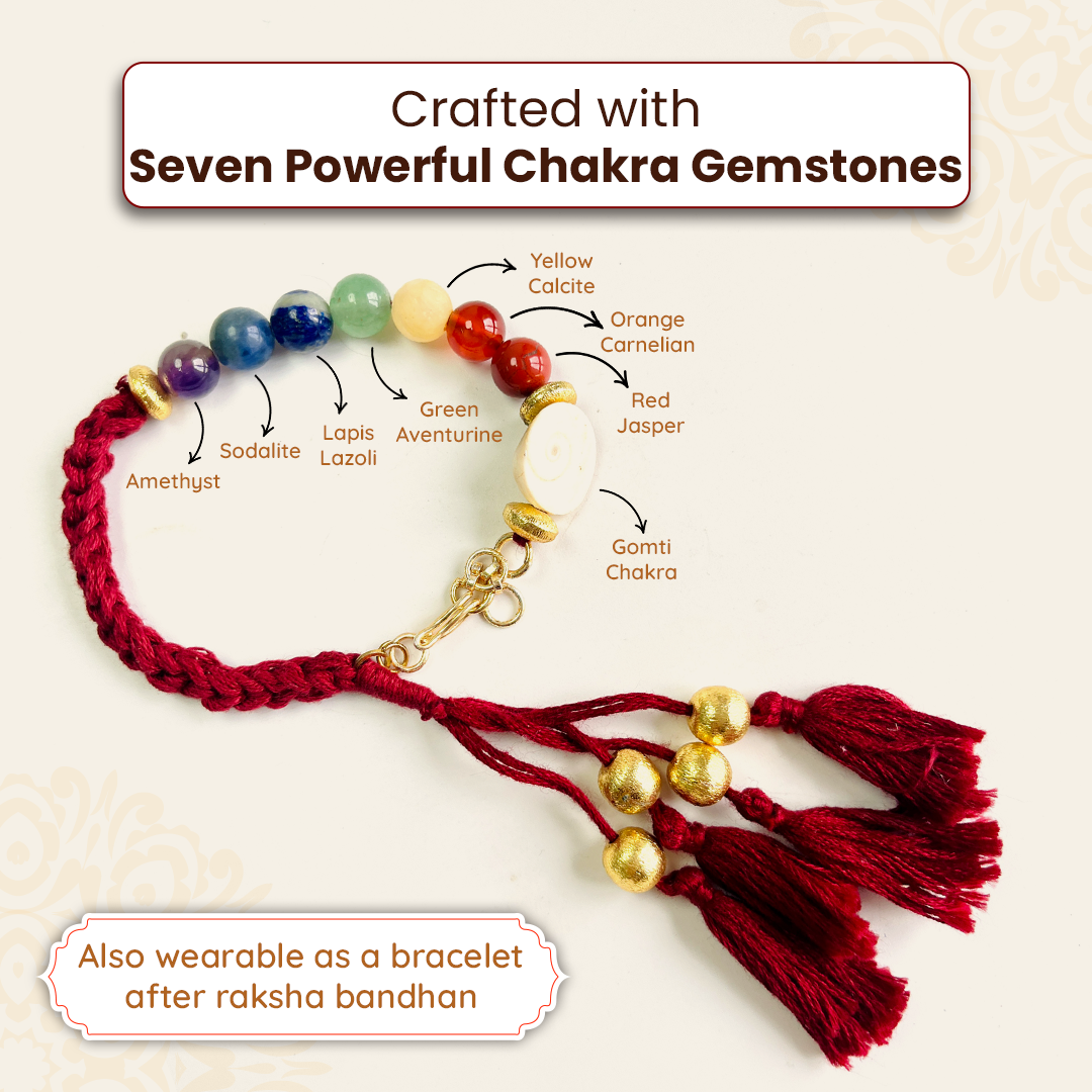 Designer 7 Chakra Bracelet Lumba For Chakra Balancing & Protection
