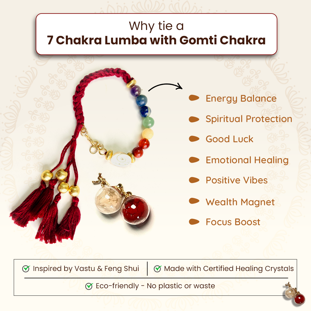 Designer 7 Chakra Bracelet Lumba For Chakra Balancing & Protection