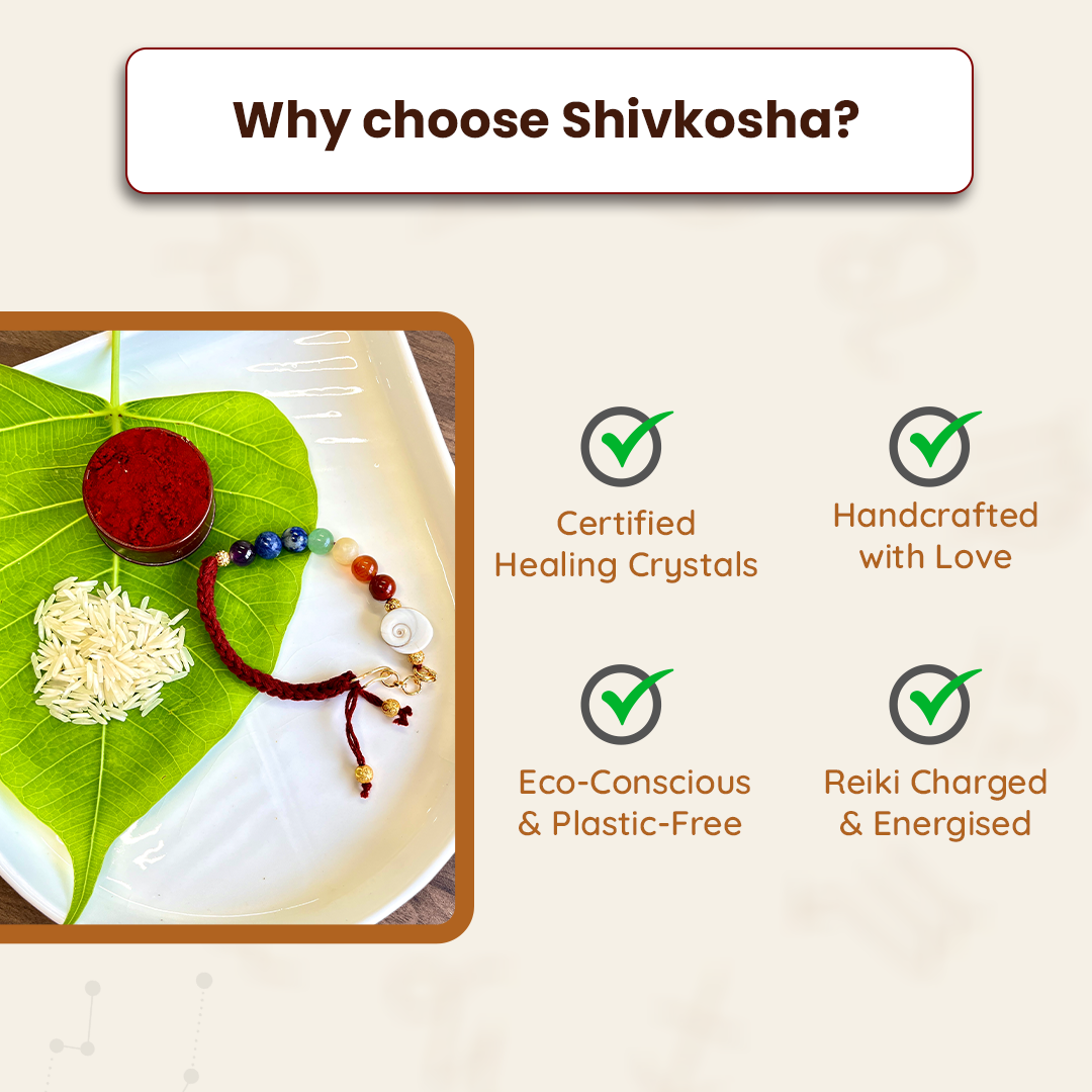 7 Chakra Bracelet Rakhi for Chakra Balancing & Protection