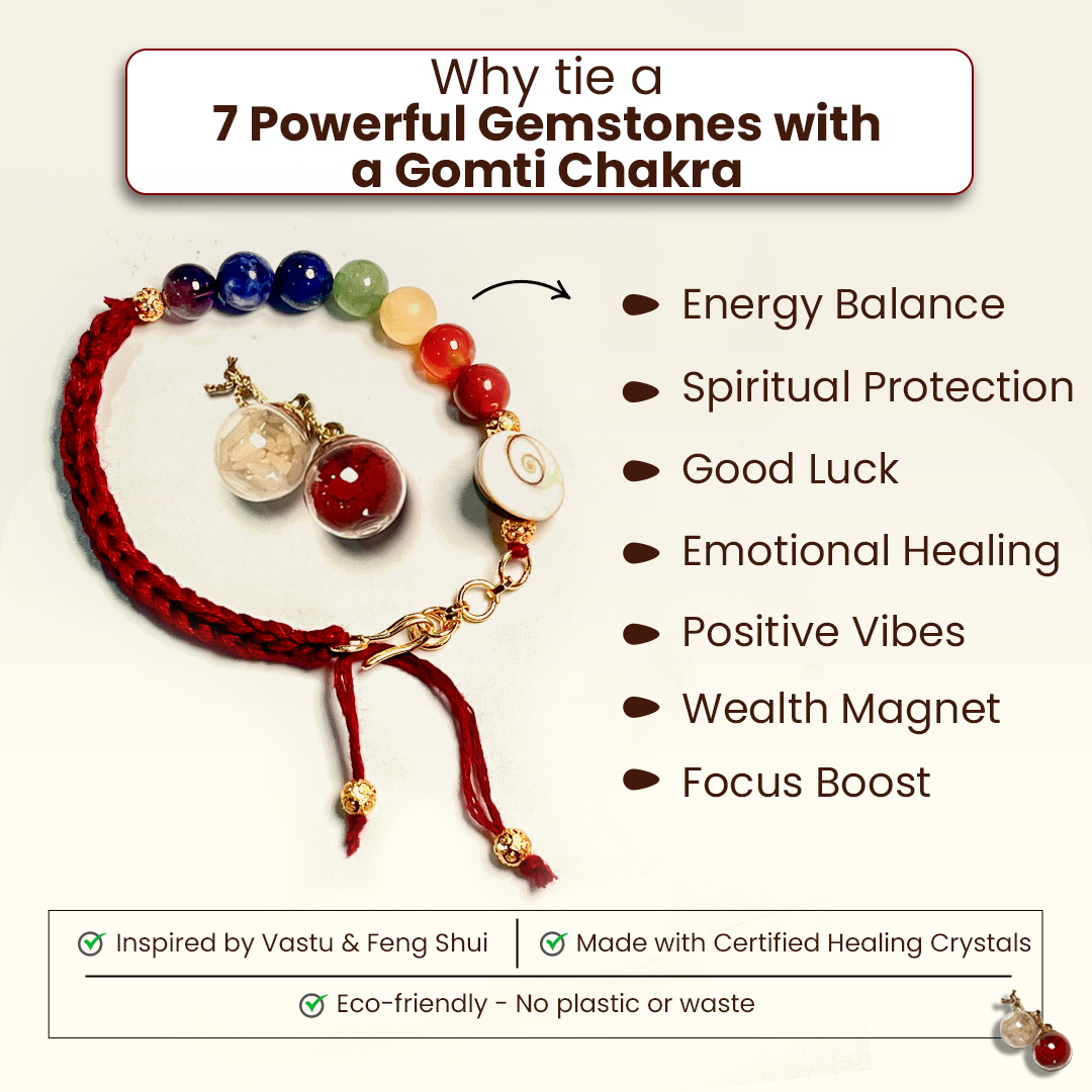 7 Chakra Bracelet Rakhi for Chakra Balancing & Protection