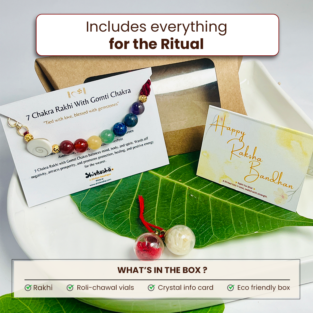 7 Chakra Bracelet Rakhi for Chakra Balancing & Protection