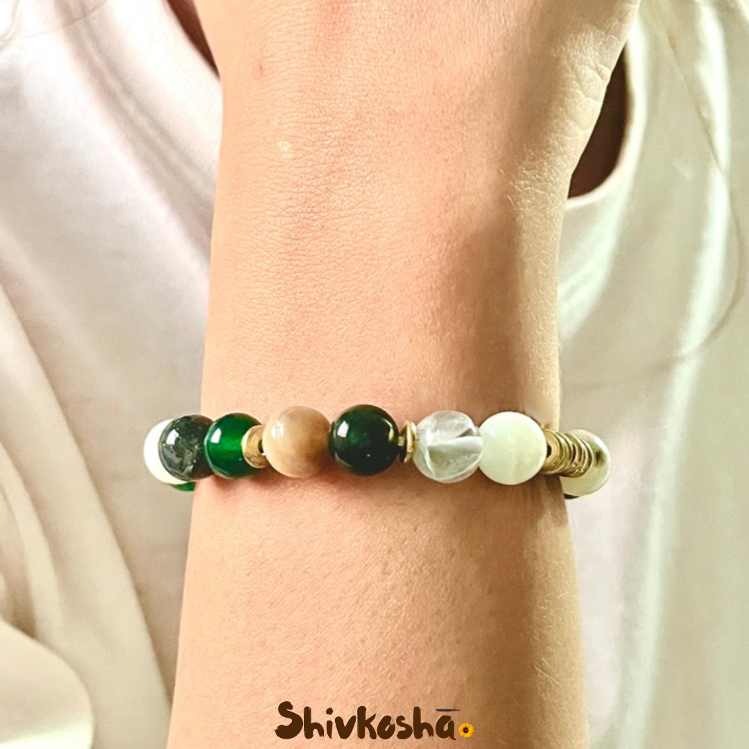 Virgo Zodiac Gemstone Bracelet