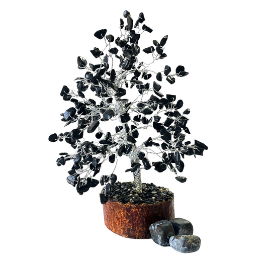 Black Tourmaline Crystal Tree For Protection, Grounding & Energy Cleansing