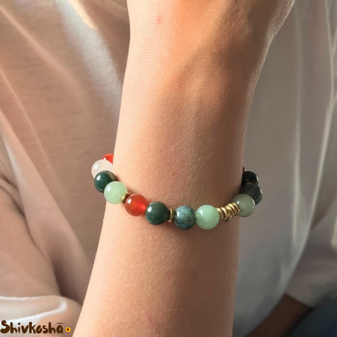 Aries Zodiac Gemstone Bracelet