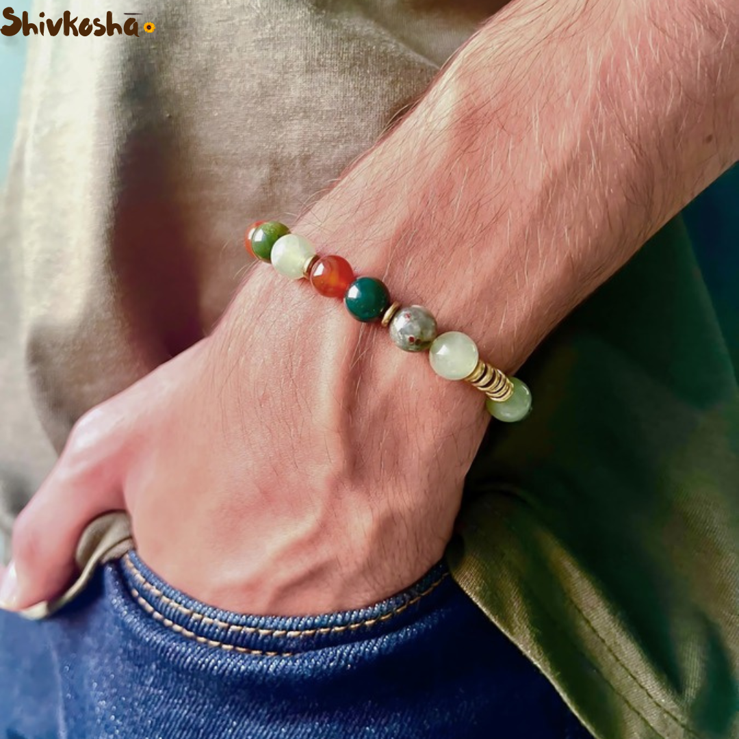 Aries Zodiac Gemstone Bracelet