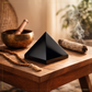 Natural Black Agate Pyramid - Protection, Energy & Healing for Home Decor, Reiki & Vastu
