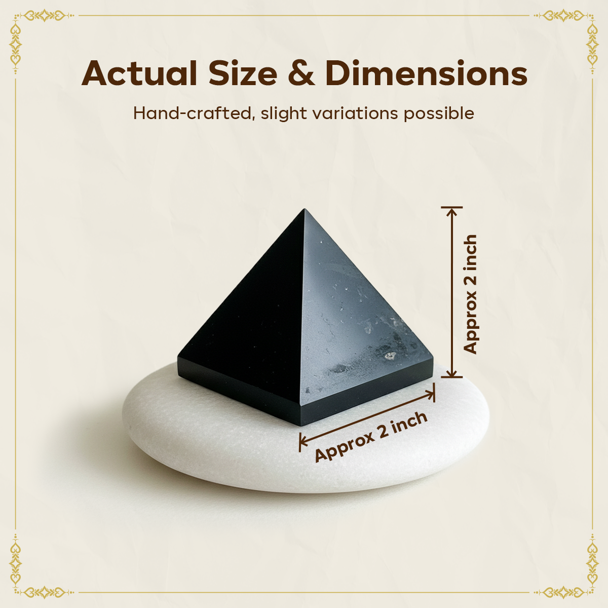 Natural Black Tourmaline Pyramid for EMF Protection, Energy Healing & Negative Energy.