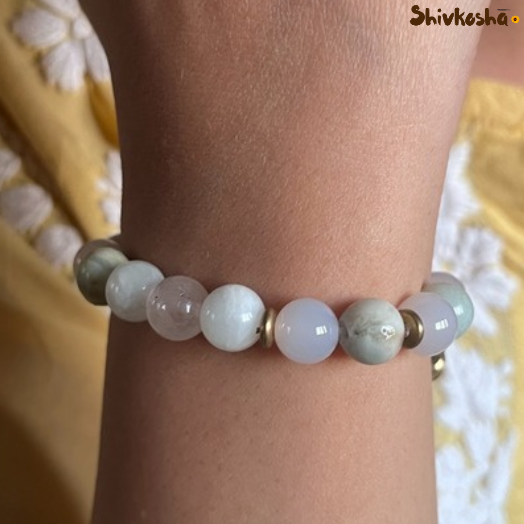 Cancer Zodiac Gemstone Bracelet