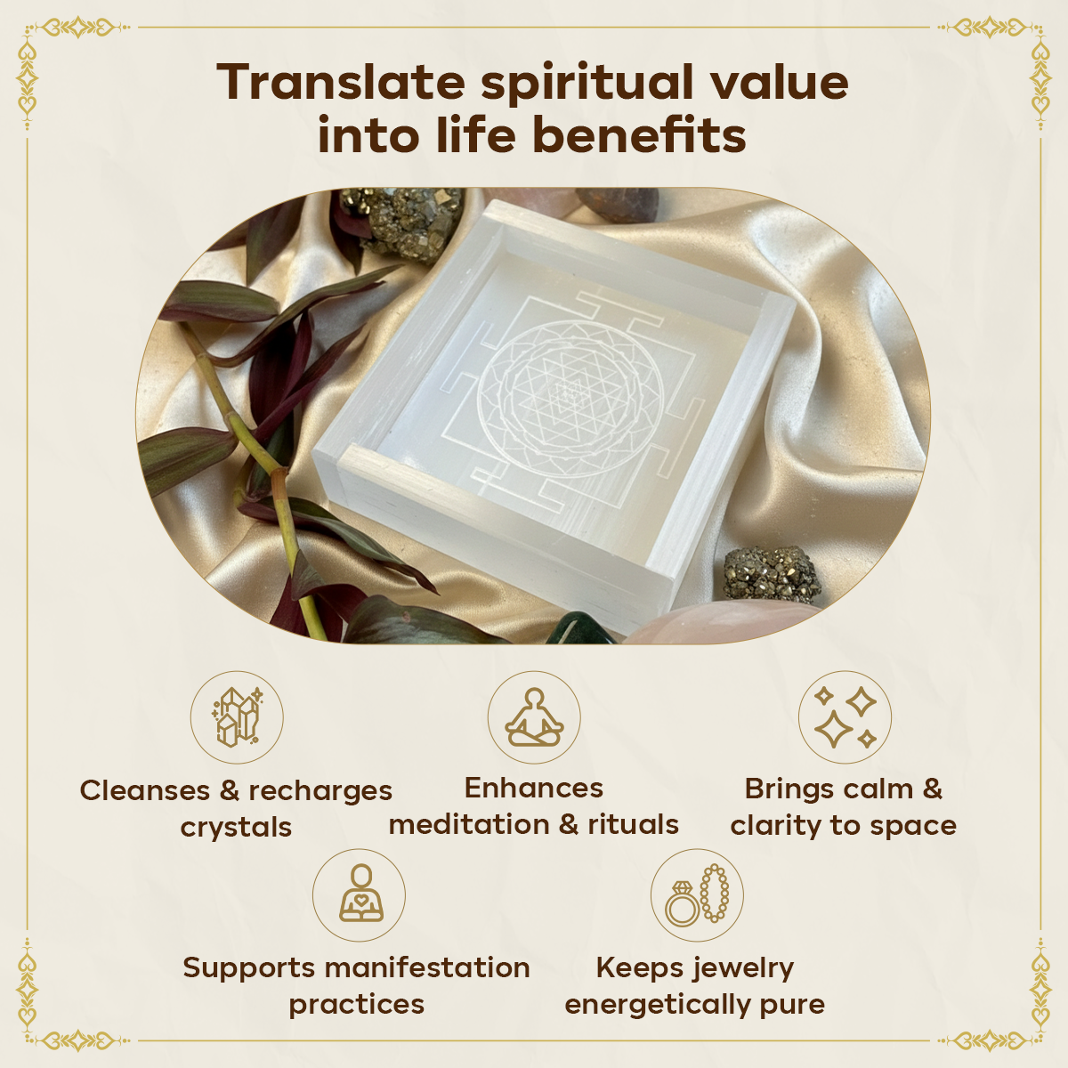 Selenite Charging Plates – Cleanse, Recharge, and Amplify Your Crystal Energy