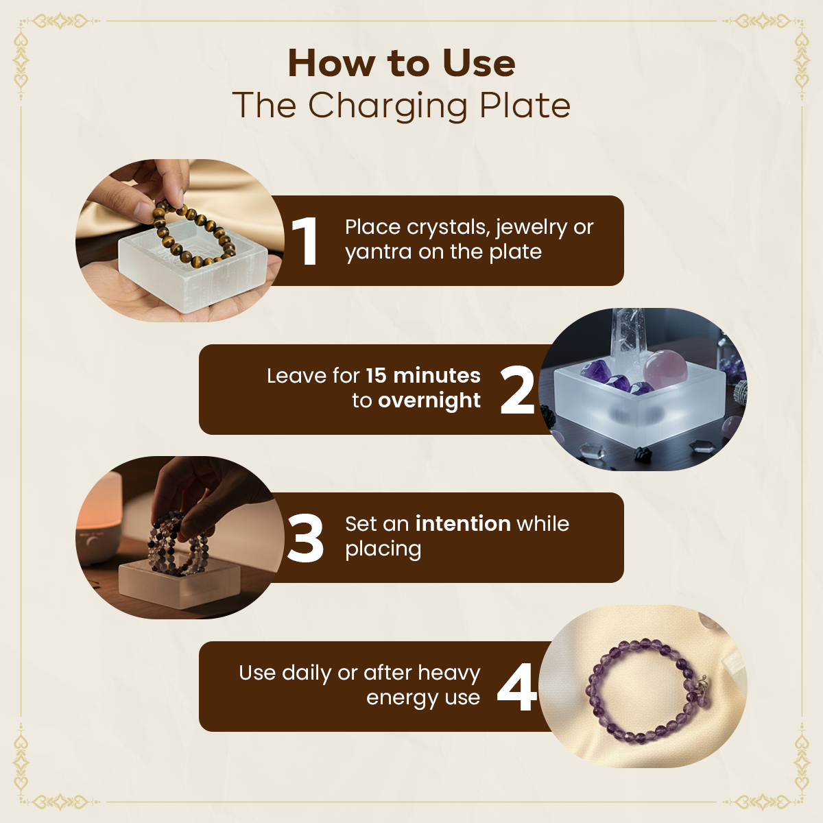 Selenite Charging Plates – Cleanse, Recharge, and Amplify Your Crystal Energy