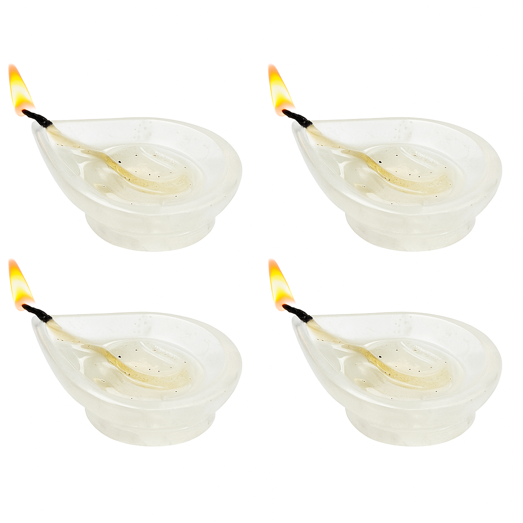 Clear Quartz Diya – Soothing Glow for Purity, Light & Clarity