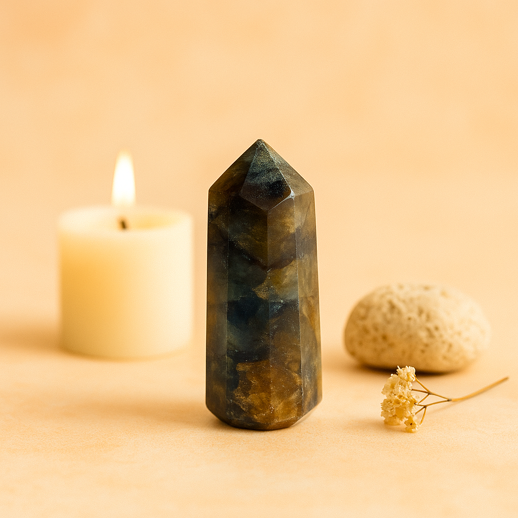 Mystic Labradorite Tower – Stone of Transformation, Enhance Inner Strength & Protection