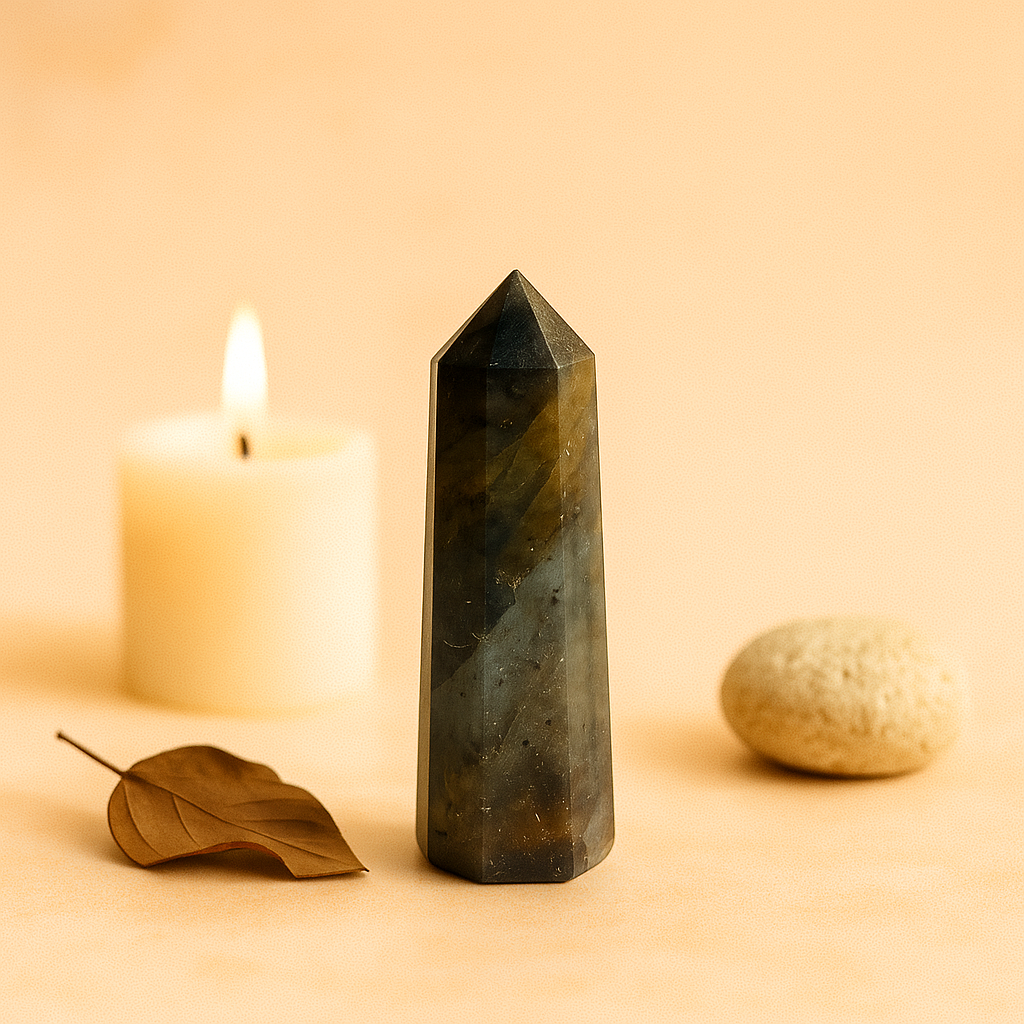 Mystic Labradorite Tower – Stone of Transformation, Enhance Inner Strength & Protection