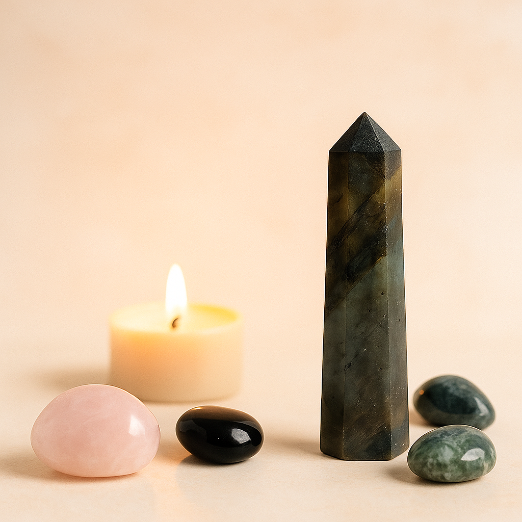 Mystic Labradorite Tower – Stone of Transformation, Enhance Inner Strength & Protection