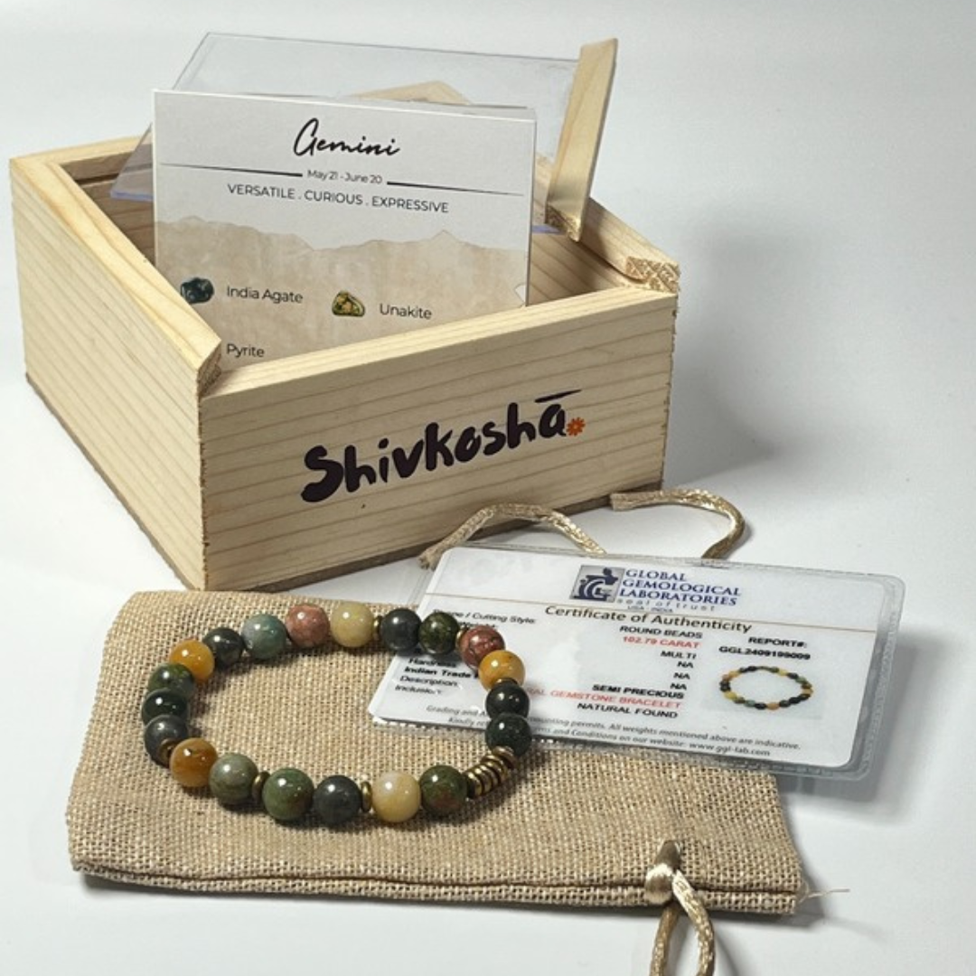 Gemini Zodiac Gemstone Bracelet