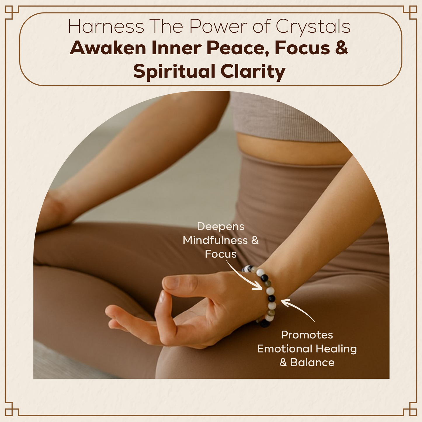 Natural Gemstone Meditation Bracelet for Calm, Balance & Spiritual Energy.