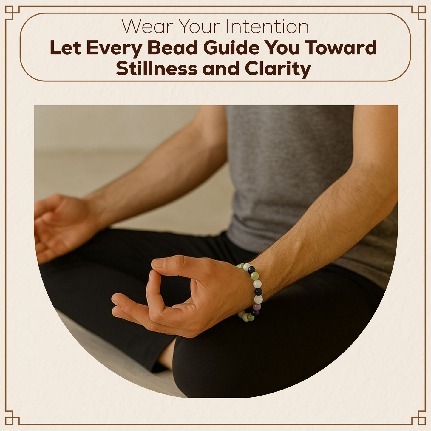 Natural Gemstone Meditation Bracelet for Calm, Balance & Spiritual Energy.