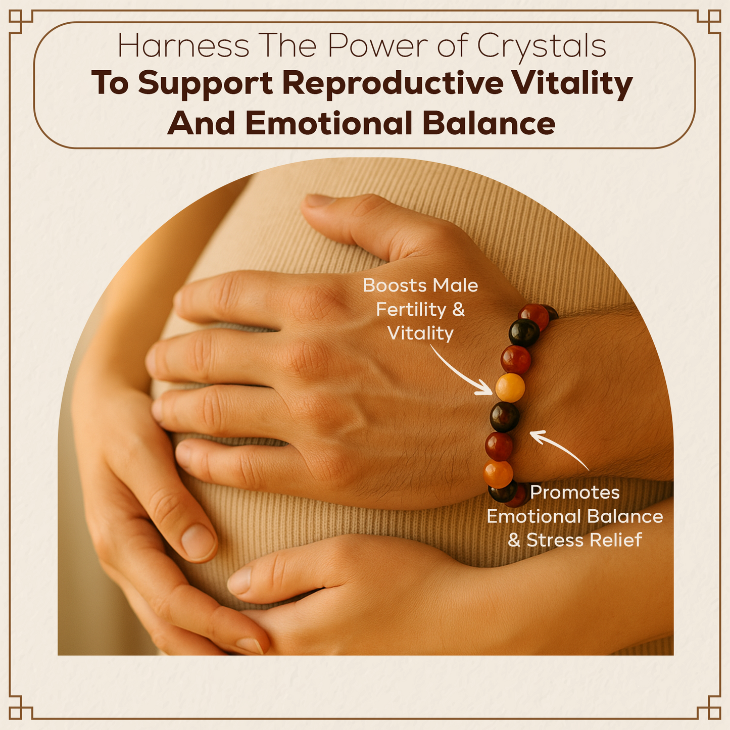 Men Fertility Gemstone Bracelet
