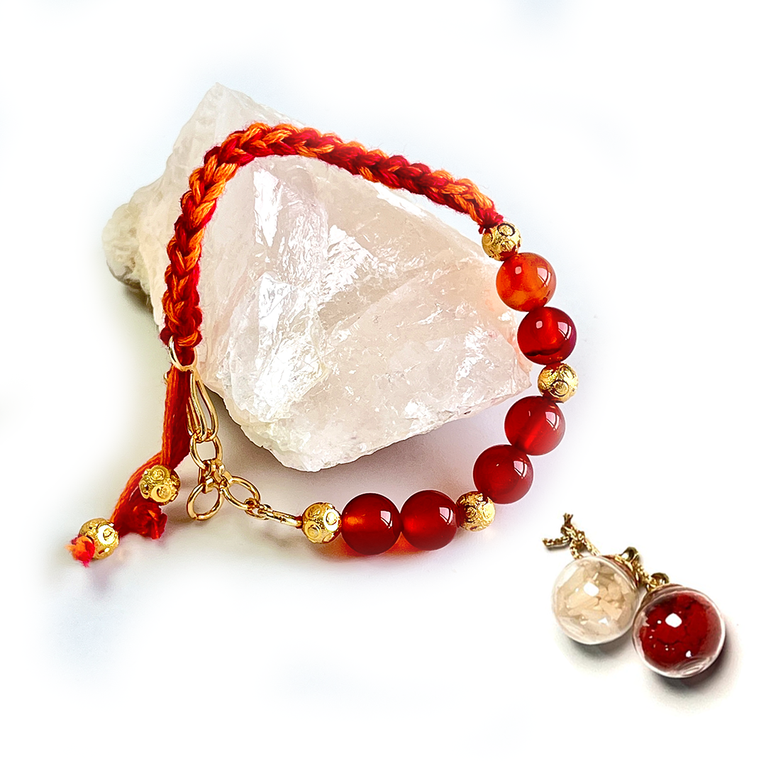 Red Carnelian Bracelet Rakhi Symbol of Courage & Creativity