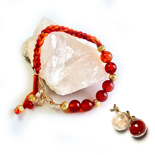 Red Carnelian Bracelet Rakhi Symbol of Courage & Creativity