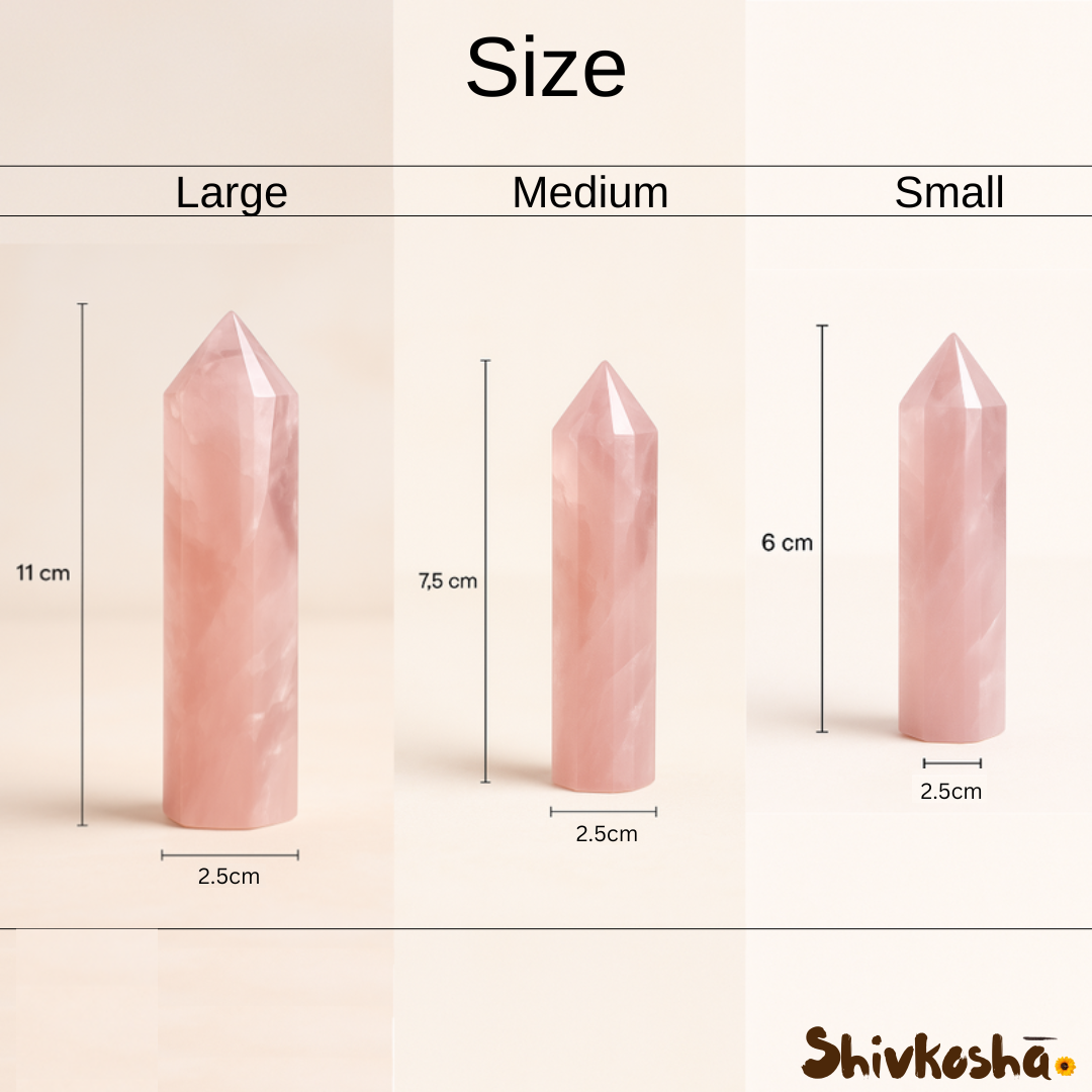 Natural Rose Quartz Tower – Crystal of Love, Harmony, Healing & Positive Energy for Home Decor