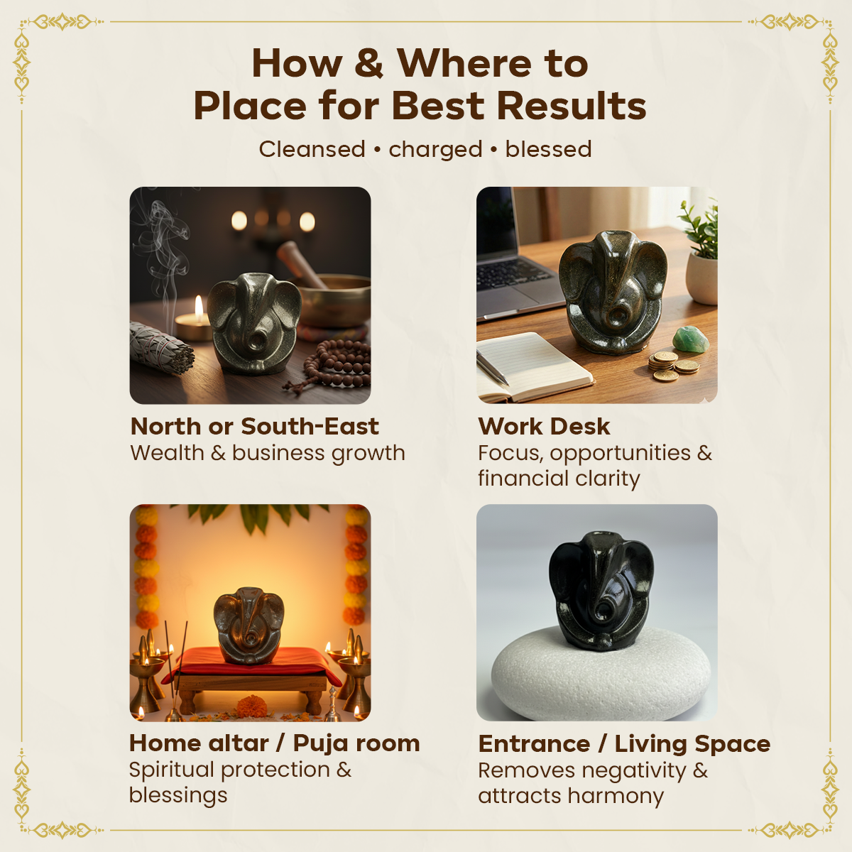 Pyrite Ganesha Idol