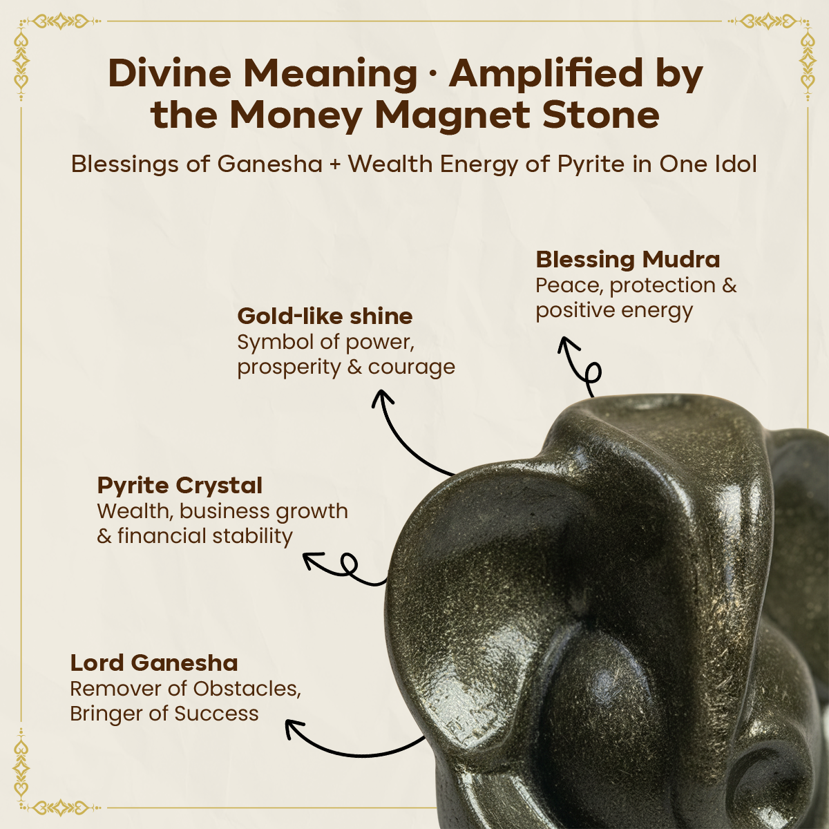 Pyrite Ganesha Idol