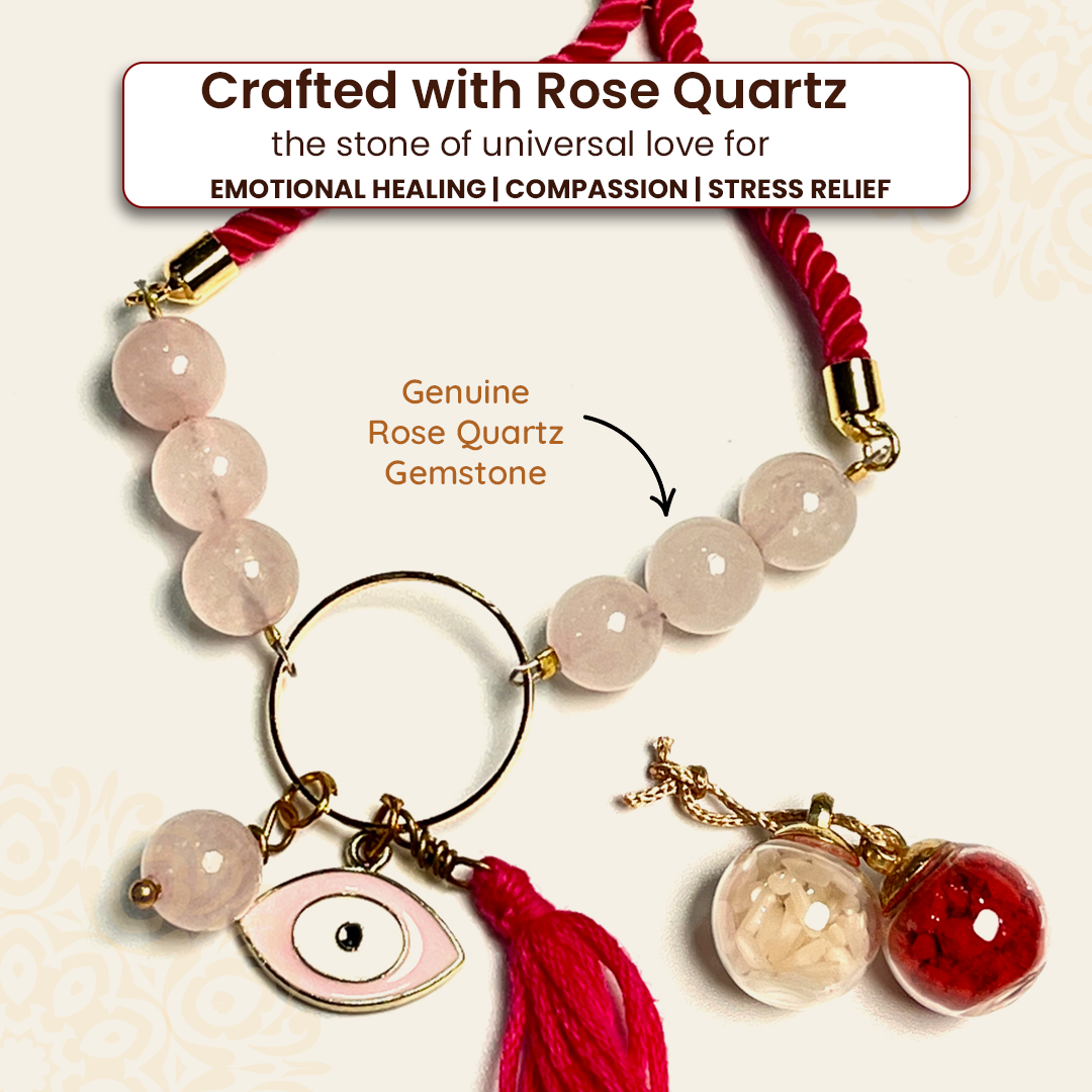 Designer Rose Quartz Bracelet Lumba for Love & Harmony