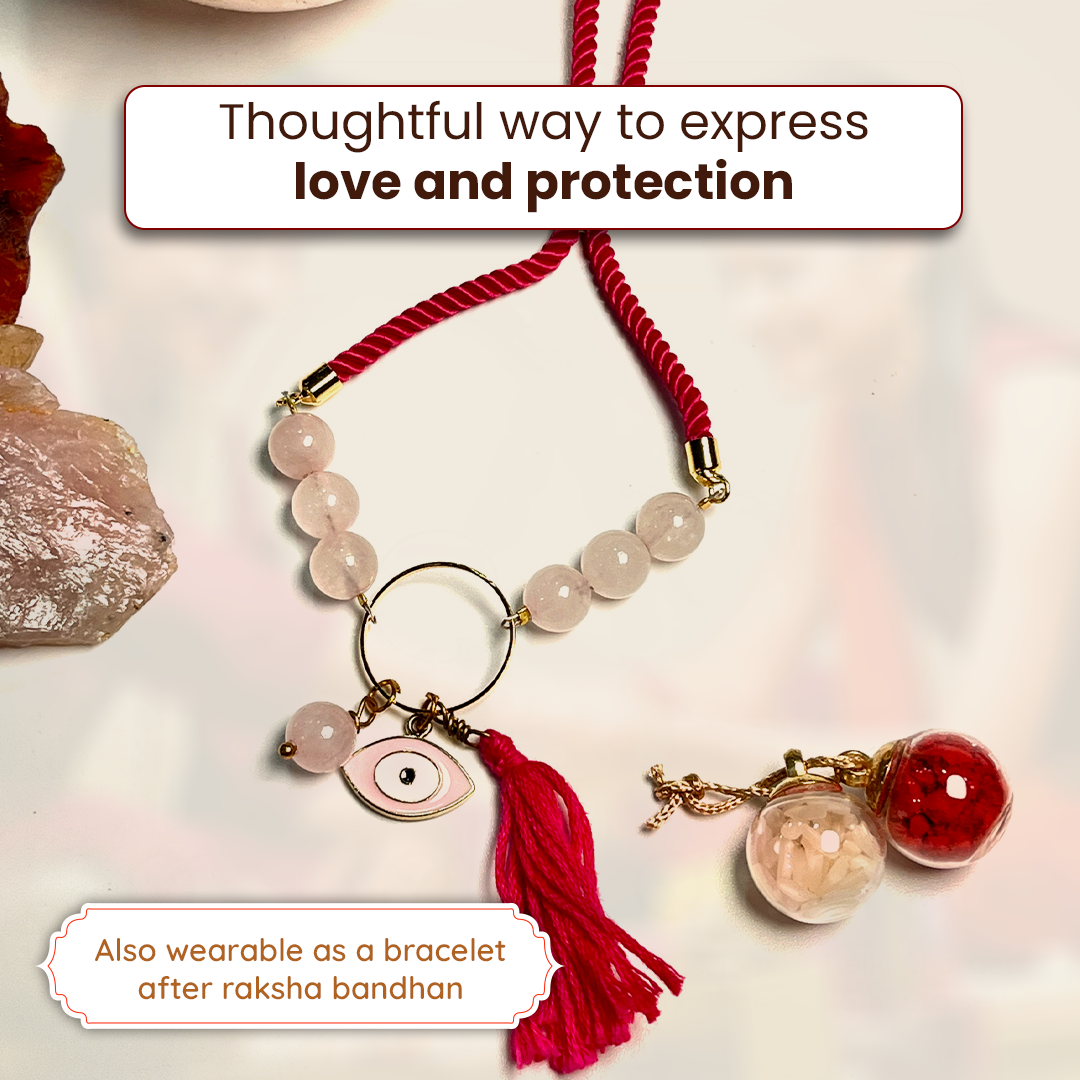 Designer Rose Quartz Bracelet Lumba for Love & Harmony