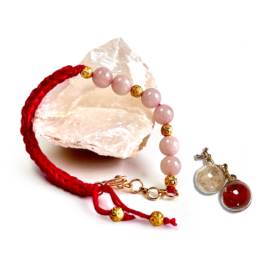 Rose Quartz Bracelet Rakhi for Love & Harmony
