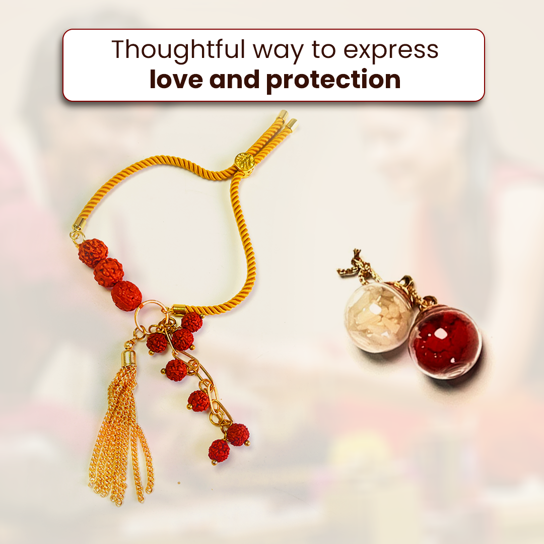 Designer Rudraksha Bracelet Lumba for Spiritual Growth & Blessings